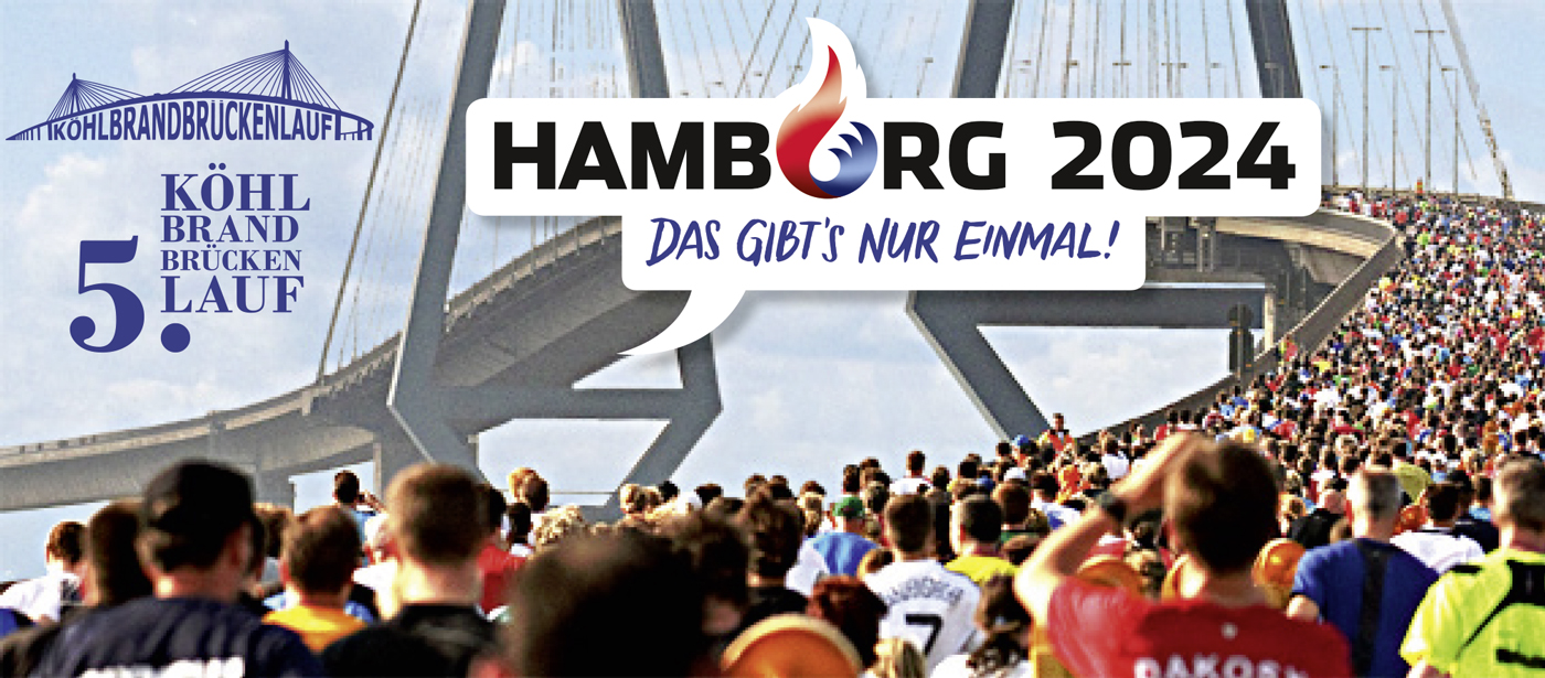 Köhlbrandbrückenlauf im Zeichen der Olympiabewerbung Hamburgs 2024