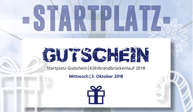 Startplatzgutschein für den Köhlbrandbrückenlauf 2018