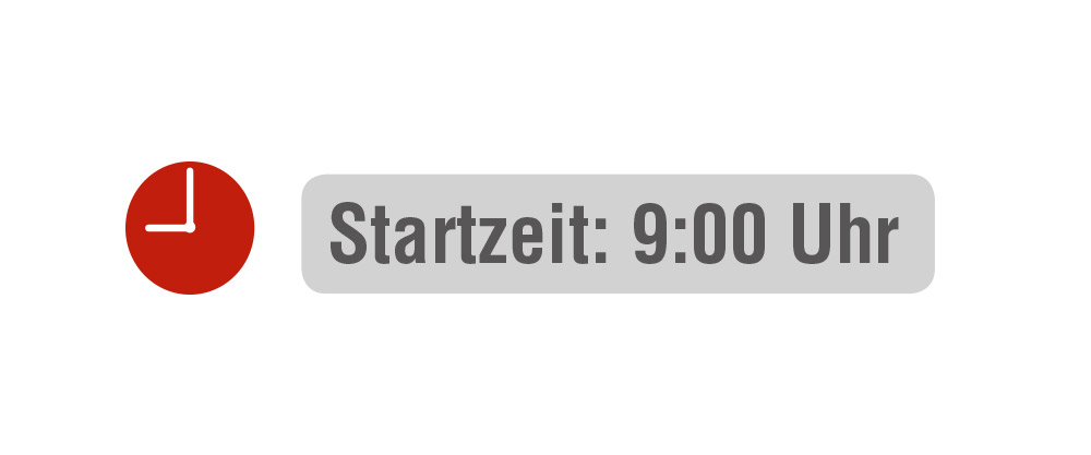 Startzeit 9 Uhr